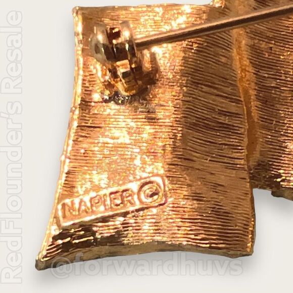 Napier Jewelry | Napier America Flag Pin | Color: Red Silver - Picture 5 of 9